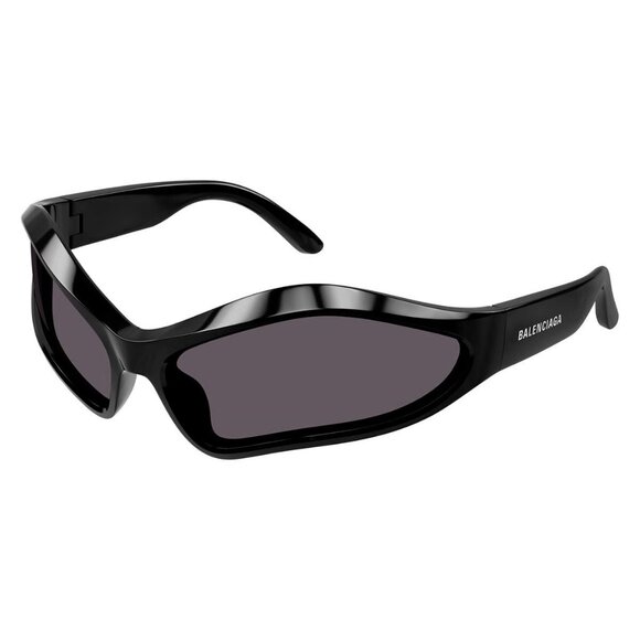 New Authentic  BALENCIAGA Extreme Black Wraparound BB0314S 001 Sunglasses Women - Picture 1 of 6